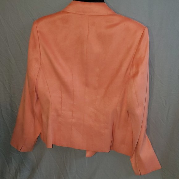 483- Talbots Petites Fitted Jacket back Darts Fully lined peach sz 8 - Picture 7 of 8